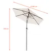 A cream-colored umbrella on a white background with dimensions indicated. Anteprima dell’immagine prodotto