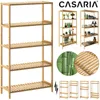 CASARIA® Badregal Standregal Bambus 5 Böden 60x26x130cm Produktbild-Vorschau 1