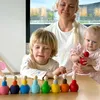 Montessori-Holzspielzeug Kleine Steckpuppen mit Hüten und Produktbild-Vorschau 9