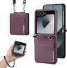 Handyhülle für Samsung Galaxy Z Flip 7, Leder Crossbody Produktbild-Vorschau 2