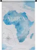 MuchoWow® Wandteppich Wandbehang Karten - Afrika - Aquarell Produktbild-Vorschau 1