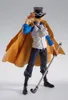 A full-body shot of an action figure of the character Sabo from One Piece, standing and holding a cane. Produktbild-Vorschau