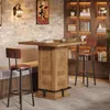 Tavolino da bar Tribesigns, tavolo da bistrot quadrato alto Anteprima dell’immagine prodotto 8