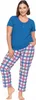 Zweiteiliges Pyjama-Set für Damen mit Spitzenbluse und Produktbild-Vorschau 7