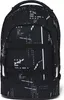 A black backpack with a white digital pattern. Voir les images du produit