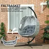 Outsunny Eiförmiger Hängesessel für den Außenbereich, Produktbild-Vorschau 5