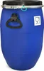 A blue plastic barrel with a black lid and silver clamp. Produktbild-Vorschau