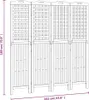 vidaXL 4dílný paraván 162x2x180 cm z masivního dřeva akácie Náhled obrázku produktu 10