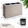 CASARIA® Blumenkasten 3 Innentöpfe Polyrattan Herausnehmbar Produktbild-Vorschau 3