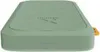A sage green power bank is shown from a slightly elevated front-facing angle against a white background. Voir les images du produit
