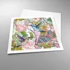 Poster - Poster ohne Rahmen - Vogel Schmetterling Blume - Produktbild-Vorschau 3