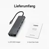 Rapoo USB-C Multiport Adapter 6-in-1, grau Produktbild-Vorschau 8