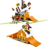 A LEGO City Stunt Park playset with two stunt motorcycles, a spider-themed obstacle, and ramps, depicted in a dynamic, action-oriented layout. Náhled obrázku produktu