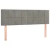 Letto a molle con materasso e LED in velluto grigio chiaro Anteprima dell’immagine prodotto 6
