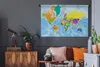 MuchoWow® Wandteppich Wandbehang Weltkarte - Farben - Produktbild-Vorschau 6