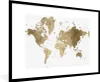 MuchoWow® MuchoWow® Gerahmtes Poster Weltkarte - Gold - Produktbild-Vorschau 1