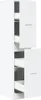 A tall, narrow white cabinet with several open drawers is shown from the front. Produktbild-Vorschau
