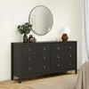 CALICOSY - Commode 8 tiroirs noir mat L159,6 cm - BARCELONE Voir les images du produit 2