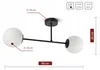 LUXOLAR Led Deckenleuchte - Deckenlampe 2-flammig schwarz Produktbild-Vorschau 7