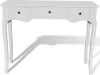 vidaXL Coiffeuse Console à trois tiroirs Blanc Voir les images du produit 3