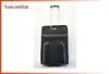 A black and gray Travelite trolley suitcase with its handle extended, set against a white background. Náhľad obrázku produktu