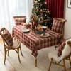 140x140cm Quadratisch Rot Weihnachten Tischdecke Produktbild-Vorschau 2