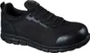A black Skechers work sneaker is shown from a side angle against a white background. Produktbild-Vorschau