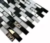 mosaico di vetro bianco e nero "VOLCANO BRICK", tessera di Anteprima dell’immagine prodotto 2