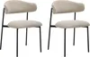 byLIVING Esszimmerstuhl 2er Set JERSEY / Webstoff taupe / Produktbild-Vorschau 1