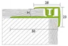 PROLINE Silber 28 mm Treppenkantenprofil, Aluminium Produktbild-Vorschau 5