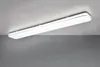 A long, rectangular LED ceiling light fixture mounted on a white ceiling against a gray background. Produktbild-Vorschau