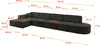ALTDECOR Ecksofa in L-Form IREA-L3-v4 412x165x77 cm Schwarz Produktbild-Vorschau 5