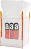 A white Big Bag container with orange straps and text labels. Voir les images du produit