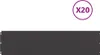 A black, rectangular product, likely a garden border, is shown against a white background. A purple circle with 'X20' is in the top right corner. Náhled obrázku produktu