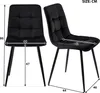 Sweiko 120x70cm Schwarz Esstisch mit 4 Stühlen Set,Moderne Produktbild-Vorschau 7