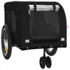 vidaXL Remorque pour vélo Chiens Noir Tissu Oxford et fer Voir les images du produit 4