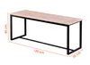 A bench with dimensions indicated by measurement lines and text. Produktbild-Vorschau