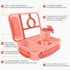 Amathley Bento Box Kinder Lunchbox Brotdose mit Fächern und Produktbild-Vorschau 3