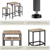 A collage of images showcasing a bar set with tables and stools, highlighting its features and design. Produktbild-Vorschau