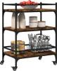vidaXL Kuchyňský vozík kouřový dub 65x40x86,5 cm materiál Náhled obrázku produktu 6