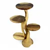 A wooden plant stand with multiple shelves. Voir les images du produit