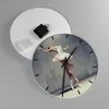 Wanduhr - Rund - Glasuhr - Ballerina Weiß Wand - 30x30cm - Produktbild-Vorschau 2