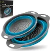 HI NATURE™ Faltbarer Seiher Sieb Set, 2-teilig, Silikon Produktbild-Vorschau 7