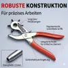 Revolverlochzange 23cm Profi Lochzange für Leder Gürtel Produktbild-Vorschau 1