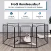 IvoQ Welpenauslauf – Hundeauslauf – 8 Paneele – 80 cm hoch Produktbild-Vorschau 2