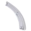 A white, curved plastic handle for an appliance, shown against a white background. Produktbild-Vorschau