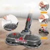 A cleaning attachment for a vacuum cleaner, shown with inset images demonstrating its use. Produktbild-Vorschau