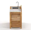 home24 Gartenspültisch - Akazie Massiv - Beige Produktbild-Vorschau 8