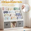 Drewniany regał dla dzieci COSTWAY, regał dziecięcy z 4 Podgląd zdjęcia produktu 6