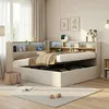 MODFU Schlafsofa Jugendbett140x190 cm mit LED Produktbild-Vorschau 1